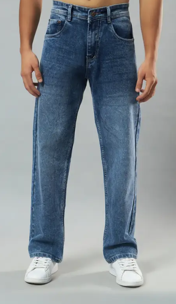 BREXX  Men Straight Fit Mid Rise Blue Jeans